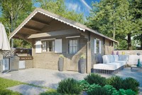 Joda Gartenhaus Weekend mit 150 cm Vordach ohne Terrasse